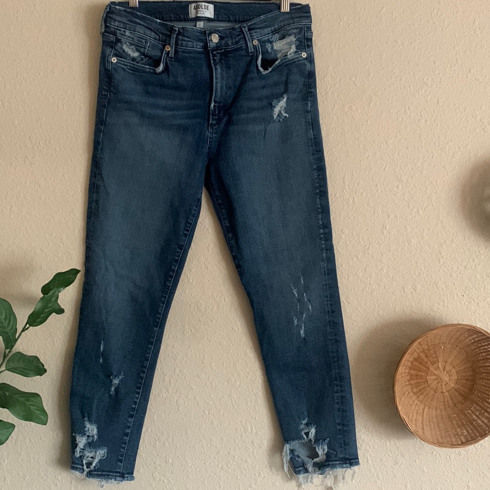 Agolde raw hem skinny jeans